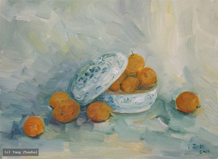 Artist Yang Zhaohui, Artist Zhaohui Yang, Artist Zhao hui Yang, Yang Zhaohui artwork, China contemporary art, original artwork, original painting, Chinese robe, still life, oil painting, acrylic paint