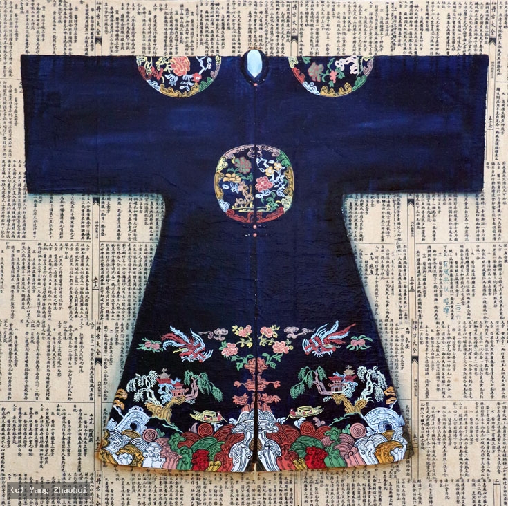 Artist Yang Zhaohui, Artist Zhaohui Yang, Artist Zhao hui Yang, Yang Zhaohui artwork, China contemporary art, original artwork, original painting, Chinese robe, still life, oil painting, acrylic paint