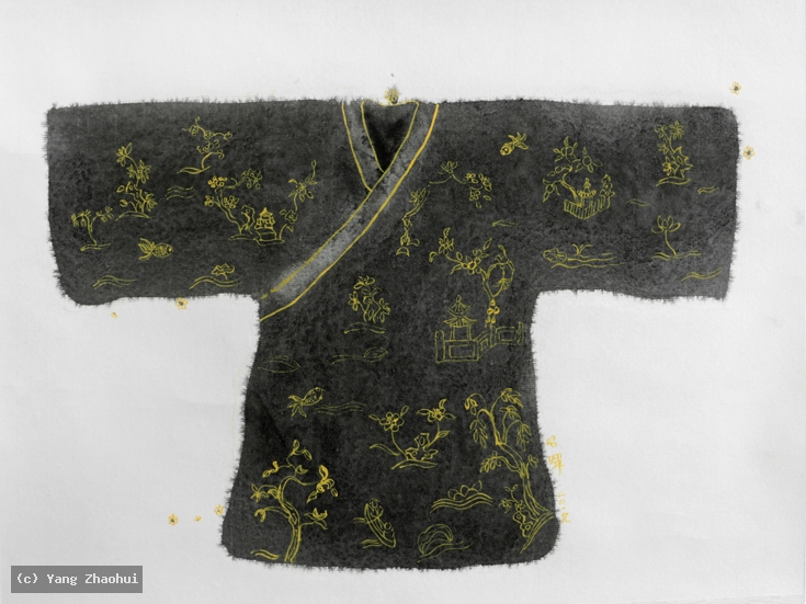 Artist Yang Zhaohui, Artist Zhaohui Yang, Artist Zhao hui Yang, Yang Zhaohui artwork, China contemporary art, original artwork, original painting, Chinese robe, still life, oil painting, acrylic paint